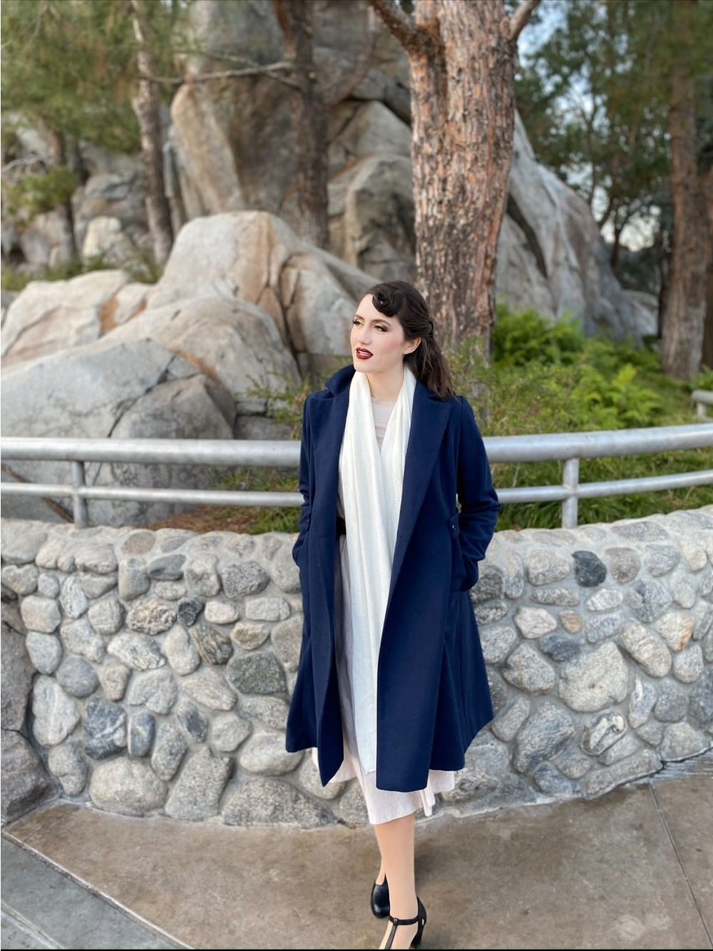 Outlander Claire navy 1940’s repro Long Coat